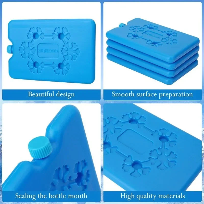 Portable Ice Pack Reusable Freezer Ice Cooling Pack Long-Lasting Cooling Water Fill Box for Fresh Food Storage Refrigeration